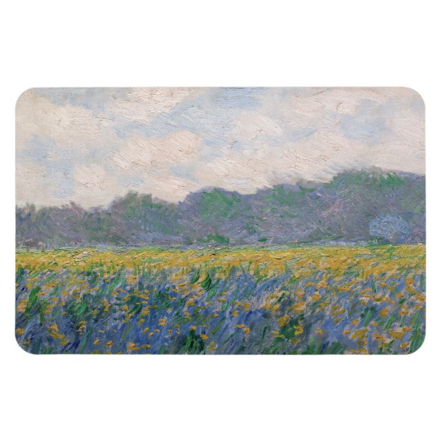 Íman Claude Monet - Campo de Íris Amarelos em Giverny (Horizontal)