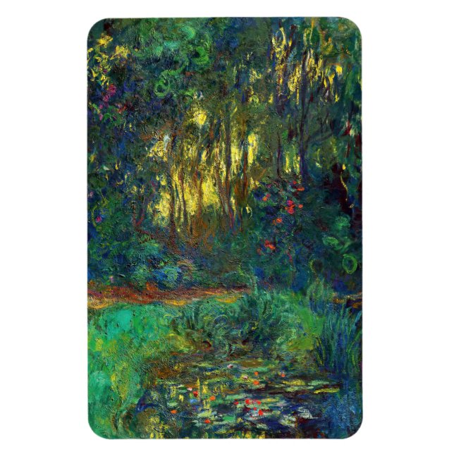 Íman Claude Monet - Canto de um Pond com Lírios (Vertical)