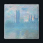 Íman Claude Monet. Casas do Parlamento em Londres. Azul<br><div class="desc">Claude Monet "Houses of Parliament,  London".</div>