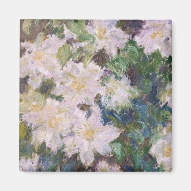 Íman Claude Monet - Clematite Branca (Frente)