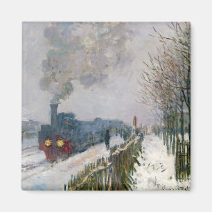 Íman Claude Monet - Comboio na neve / A locomotiva