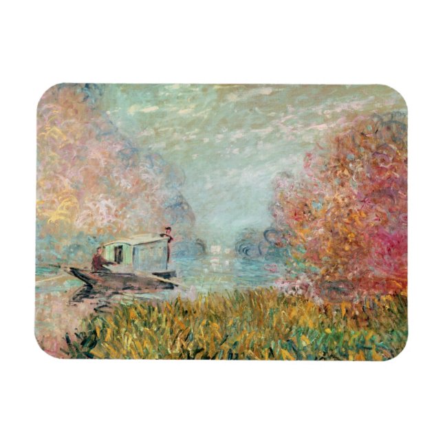 Íman Claude Monet | Estúdio de barcos na rede envolvent (Horizontal)