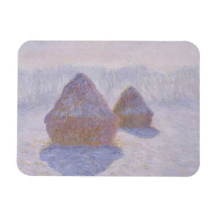 Íman Claude Monet   Haystacks Efeito da neve e do sol