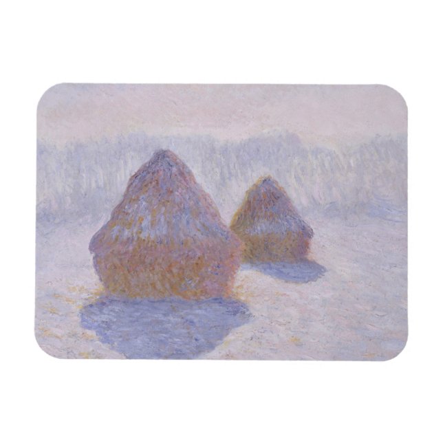 Íman Claude Monet | Haystacks Efeito da neve e do sol (Horizontal)