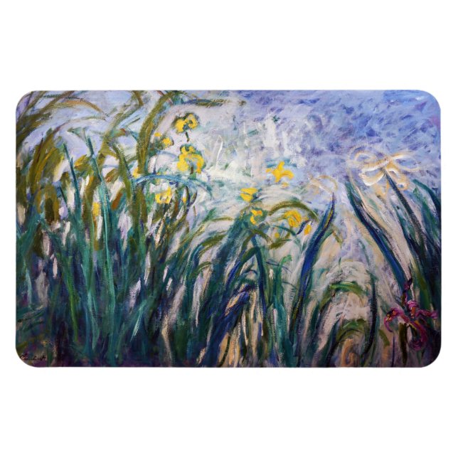 Íman Claude Monet - Íris Amarelos e Roxos (Horizontal)