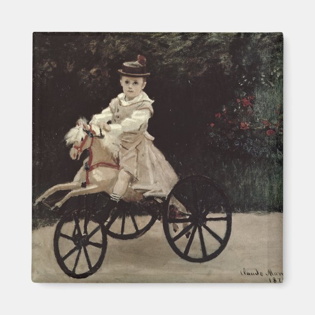 Íman Claude Monet | Jean Monet no seu Hobby Horse, 1872 (Frente)