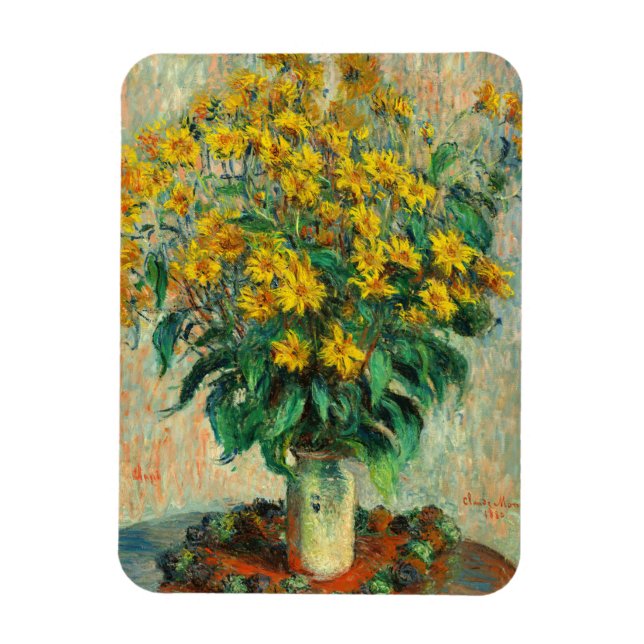 Íman Claude Monet - Jerusalem Artichoke Flowers (Vertical)
