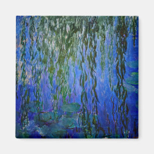 Íman Claude Monet - Lírios d'água com salgueiro chora