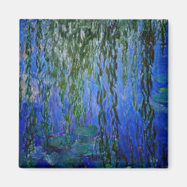 Íman Claude Monet - Lírios d'água com salgueiro chorand
