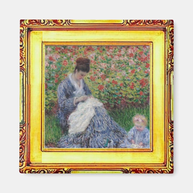 Íman Claude Monet, mãe e filho (Frente)