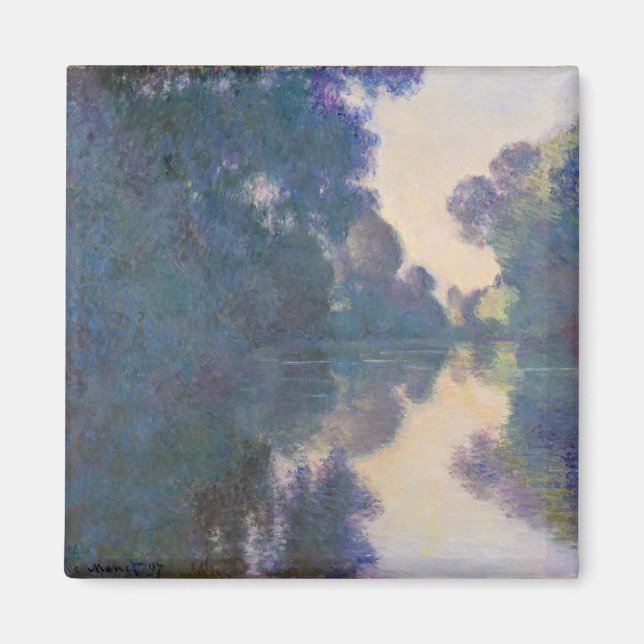 Íman Claude Monet | Manhã no Sena perto de Giverny (Frente)