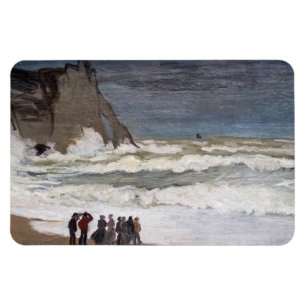 Íman Claude Monet - Mar Agitado em Etretat