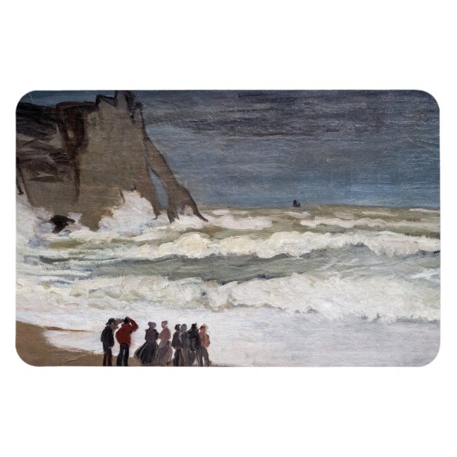 Íman Claude Monet - Mar Agitado em Etretat (Horizontal)
