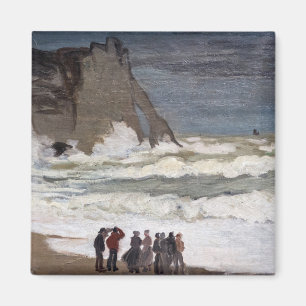 Íman Claude Monet - Mar Agitado em Etretat