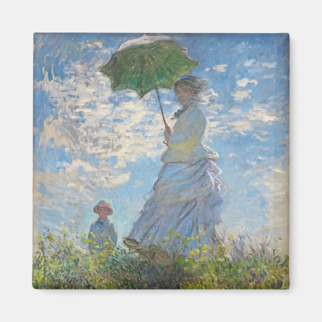 Íman Claude Monet | Mulher com Parasol (Frente)