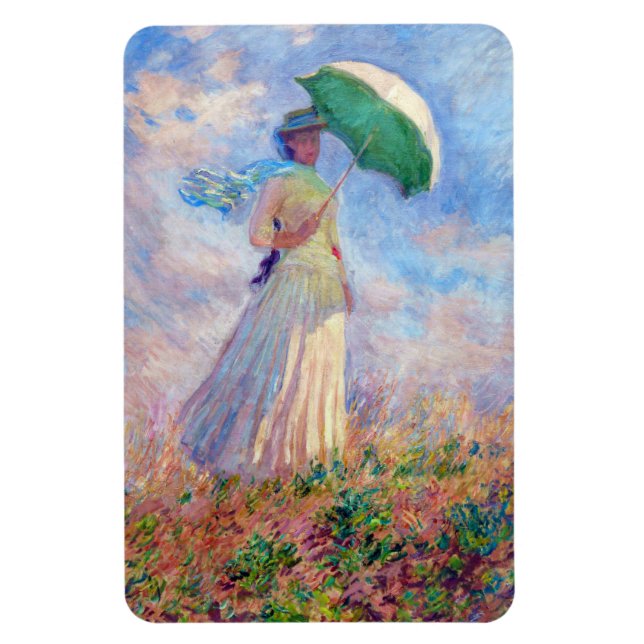 Íman Claude Monet - Mulher com Parasol virada para a di (Vertical)