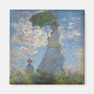 Íman Claude Monet Mulher com um Guarda-Sol Arte Refinad