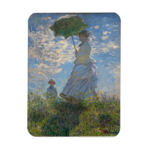 Íman Claude Monet Mulher com um Guarda-Sol Arte Refinad