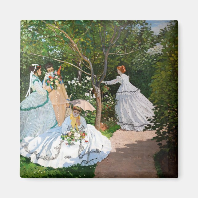 Íman Claude Monet - Mulheres no Jardim (Frente)
