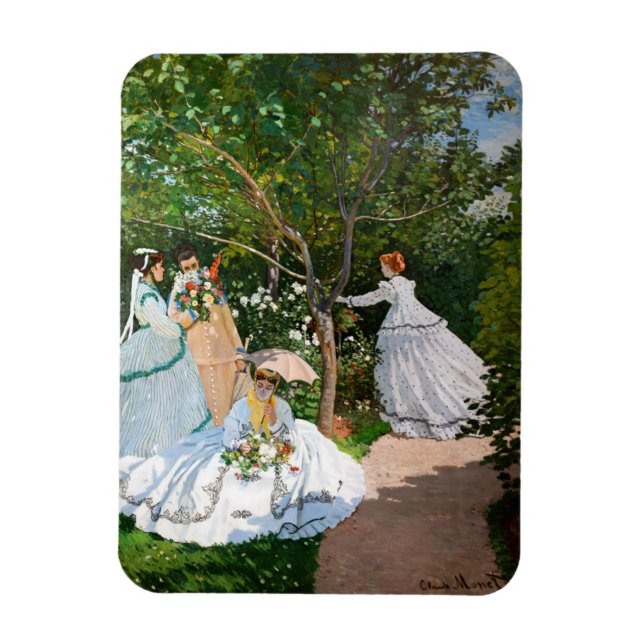 Íman Claude Monet - Mulheres no Jardim (Vertical)