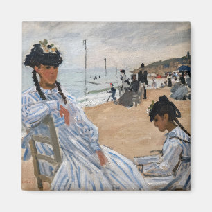 Íman Claude Monet - Na praia em Trouville