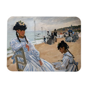Íman Claude Monet - Na praia em Trouville