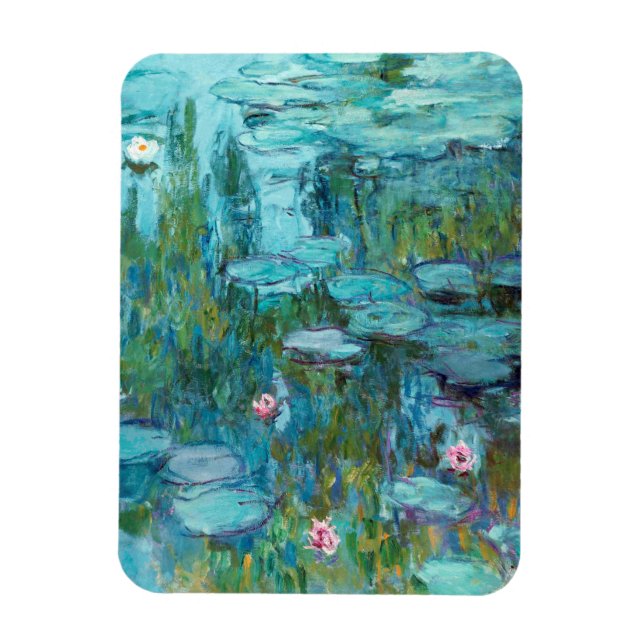 Íman Claude Monet Ninfheas Água Lírios Flores Flores (Vertical)