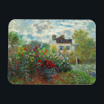 Íman Claude Monet - O Jardim do Artista na Argentina<br><div class="desc">O Jardim do Artista na Argentina / Um Canto do Jardim com Dahlias - Claude Monet,  Óleo na Canvas,  1873</div>