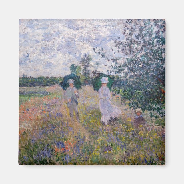 Íman Claude Monet - Promenade perto do Argenteuil (Frente)