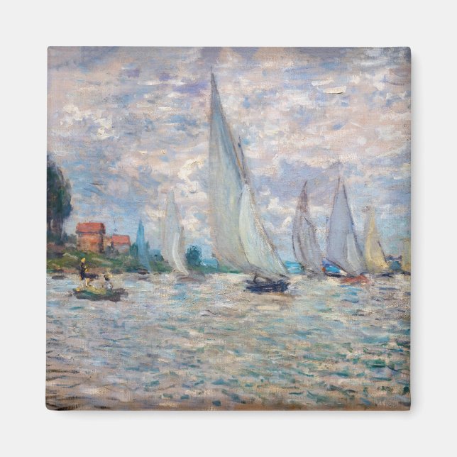Íman Claude Monet - Regata de Barcos em Argenteuil (Frente)