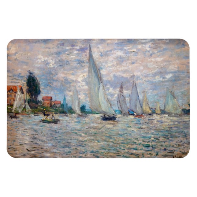 Íman Claude Monet - Regata de Barcos em Argenteuil (Horizontal)