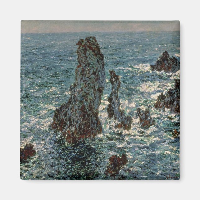 Íman Claude Monet | Rochas em Belle-Ile, 1886 (Frente)