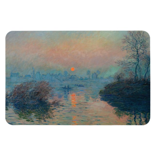 Íman Claude Monet - Sunset sobre o Sena em Lavacourt (Horizontal)