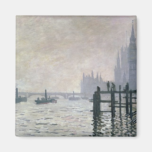 Íman Claude Monet | Tâmisas abaixo de Westminster (Frente)