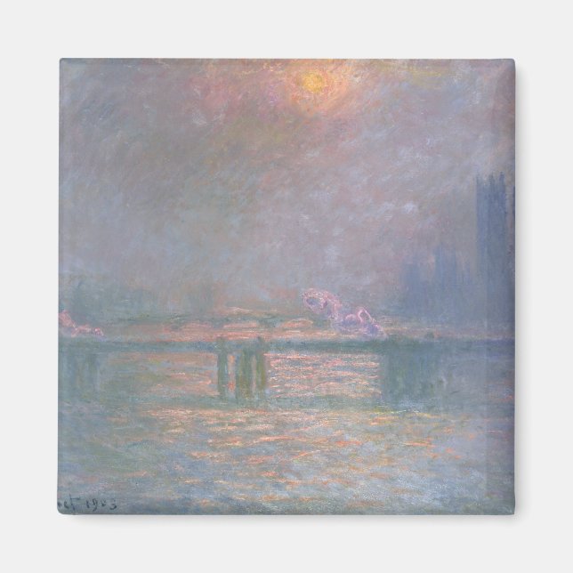 Íman Claude Monet | Tâmisas com Cruz de Charing (Frente)