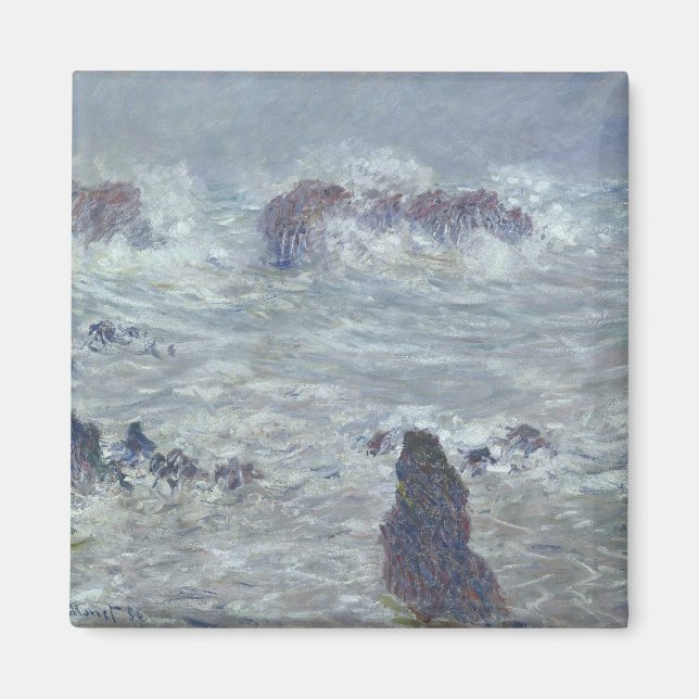 Íman Claude Monet | Tempestade ao largo da costa de Bel (Frente)