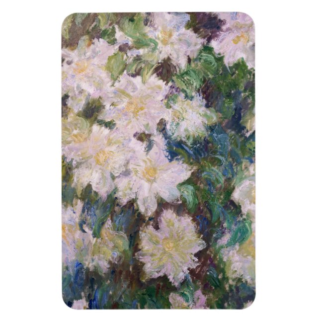 Íman Claude Monet - White Clematis (Vertical)
