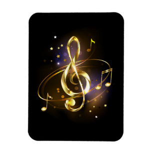 Íman Clave de Sol Musical de Ouro