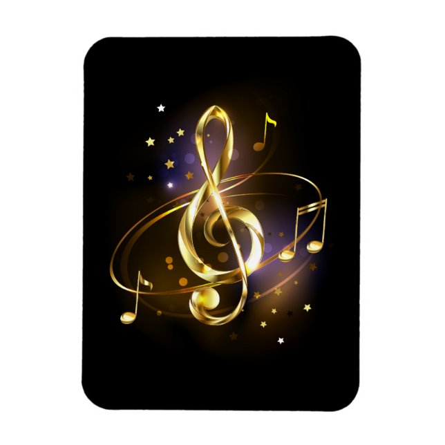 Íman Clave de Sol Musical de Ouro (Vertical)