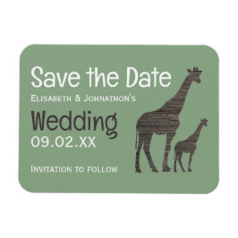 Íman Clay Safari Giraffe, Casamento Russo Salvar A Data