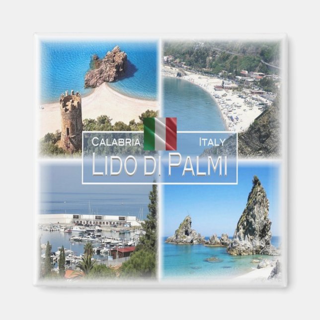Íman CLB004 LIDO DI PALMI, Calábria, Itália, Fridge (Frente)