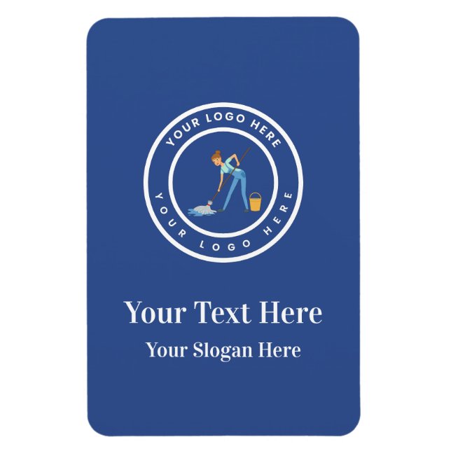 Íman Cleaning Company | Custom Logo Cleaning Service (Vertical)