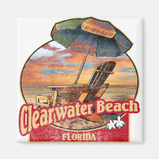 Íman Clearwater Beach Florida Vintage Beach