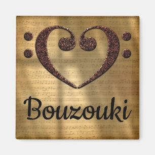 Íman Clef Heart Bouzouki de dois bass