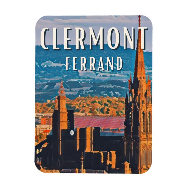 Íman Clermont-Ferrand Photo Vintage (Vertical)