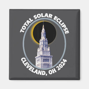 Íman Cleveland Ohio 2024 Caminho do Eclipse Solar Total