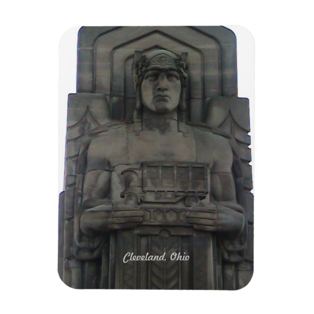 Íman Cleveland Ohio Bridge Guardian Magnet (Vertical)