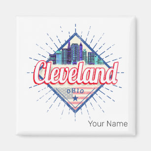Íman Cleveland Ohio EUA Skyline Vintage EUA