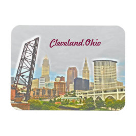 Íman Cleveland, Ohio River View Magnet