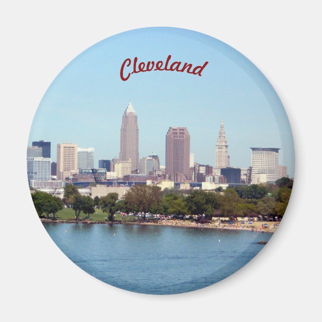 Íman Cleveland, Ohio Round Magnet (Frente)
